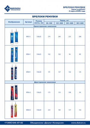 Прайс на брелки ремувки